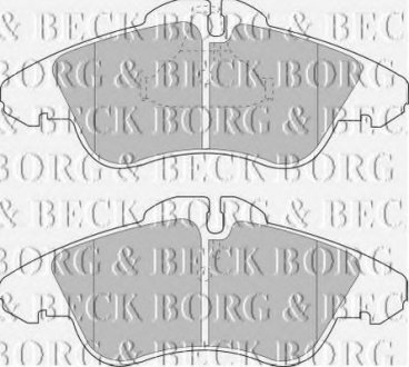 Колодки дискові гальмові, комплект BORG & BECK BBP1588