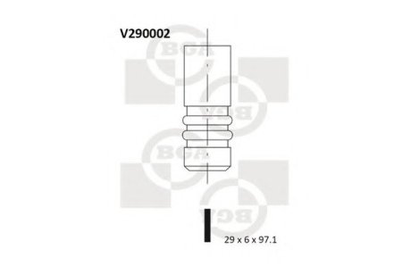 Клапан двигателя 4 BGA V290002 (фото 1)