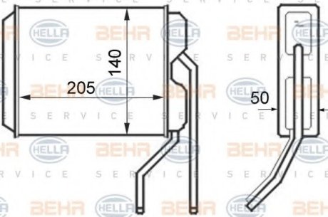 Теплообмінник, опалення салону - BHS (Behr Hella Service) 8FH351024411 (фото 1)