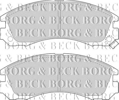 Комплект гальмівних колодок, дискове гальмо BORG & BECK BBP1449