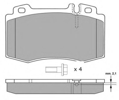 Комплект тормозных колодок дисковый тормоз - Fremax FBP1299 (фото 1)