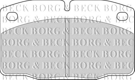 Комплект тормозных колодок, дисковый тормоз BORG & BECK BBP1117 (фото 1)