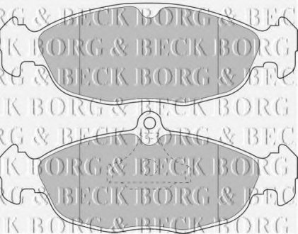 Комплект гальмівних колодок, дискове гальмо BORG & BECK BBP1424 (фото 1)