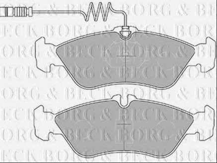 Комплект тормозных колодок, дисковый тормоз BORG & BECK BBP1445 (фото 1)