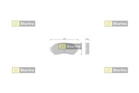 Комплект тормозных колодок, дисковый тормоз Starline BD S421