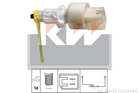 Вимикач ліхтаря сигналу гальмування KW 510153