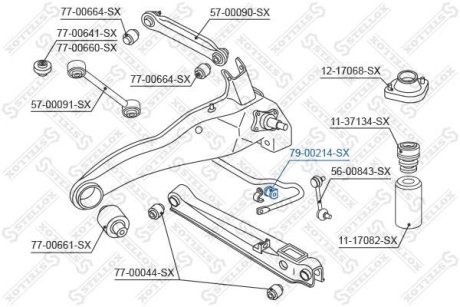 Втулка стабилизатора заднего / Mitsubishi Lancer CS 2000-2009 Stellox 7900214SX (фото 1)