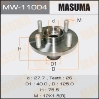 Ступица передняя - Masuma MW-11004 (фото 1)