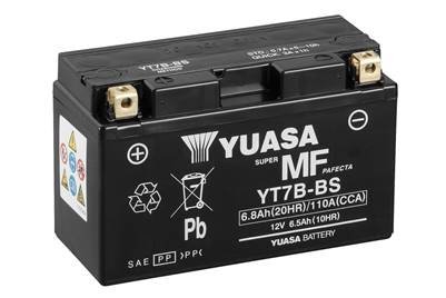 МОТО 12V 6,5Ah MF VRLA Battery AGM YT7B-BS) YUASA YT7BBS (фото 1)