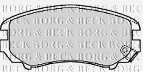 Комплект гальмівних колодок, дискове гальмо BORG & BECK BBP1884