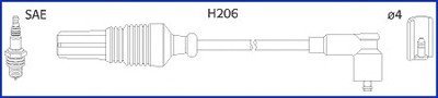 HITACHI CITROEN К-кт высоковольтных проводов Berlingo,C3,ZX,Peugeot 206,Partner 1.1/1.6 HITACHI 134497