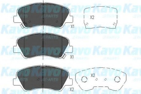 Гальмівні колодки перед. Kia Rio/Hyundai i30 11- (mando) KAVO KBP4023 (фото 1)