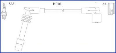 OPEL К-кт высоковольтных проводов Omega B,Vectra B 2.0 94- HITACHI 134251 (фото 1)