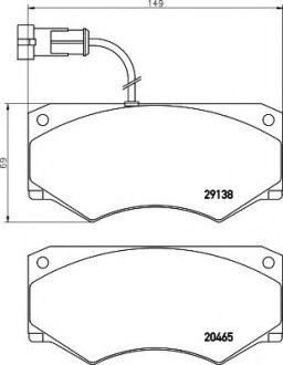 Комплект тормозных колодок, дисковый тормоз Mintex MDB2640 (фото 1)