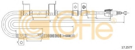 Трос, стояночная тормозная система - COFLE 17.2577