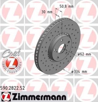 Диск гальмівний - ZIMMERMANN Otto Zimmermann GmbH 590282252