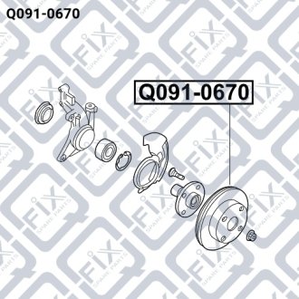 Диск торм передн MAZDA 323 (OHC) 89- (AUTOMAT)/MAZDA 323 BJ 1.3i, 1.5i, 1.6i Q-FIX Q091-0670 (фото 1)