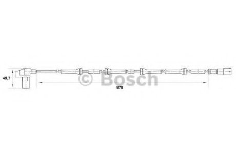 Датчик, частота вращения колеса Bosch 0 265 006 711 (фото 1)