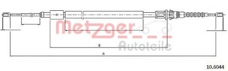 Трос, стояночная тормозная система METZGER 106044