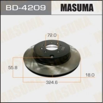 Диск тормозной rear CX-9 - Masuma BD-4209