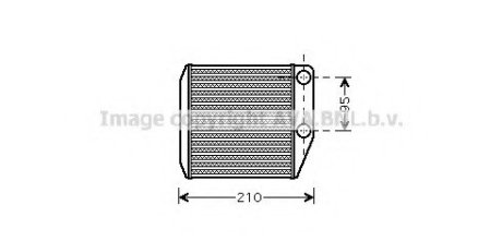 Радіатор обігрівача Grande Punto 10/05- AVA Cooling Systems FTA6313 (фото 1)