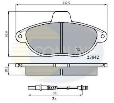 Комплект тормозных колодок, дисковый тормоз COMLINE CBP2714 (фото 1)