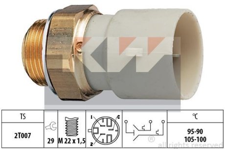 Термовыключатель, вентилятор радиатора KW 550688 (фото 1)