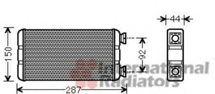 Радиатор печки салона Van Wezel 43006457