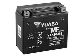 МОТО 12V 18,9Ah MF VRLA Battery (сухозаряжений) - YUASA YTX20-BS (фото 1)