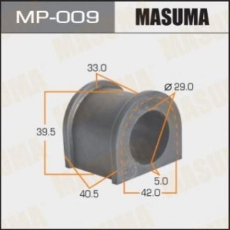 Втулка стабілізатора _front_ Land Cruiser FZJ80, HD_HZJ81 к-т2шт. - Masuma MP009 (фото 1)