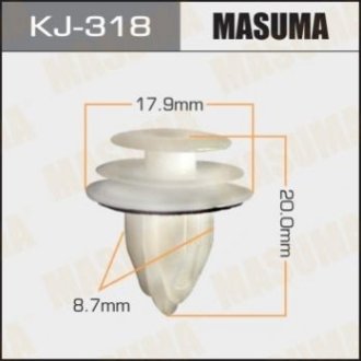 Кліпса (пластикова кріпильна деталь) Masuma KJ318 (фото 1)
