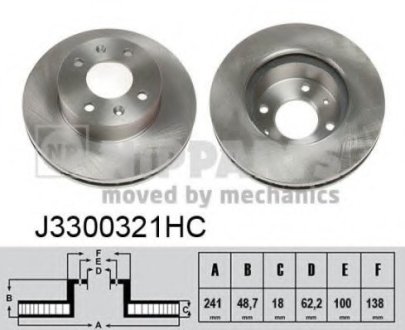 Тормозной диск - Nipparts J3300321HC