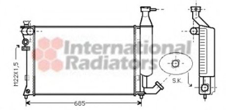 Радиатор системы охлаждения Van Wezel 09002140 (фото 1)