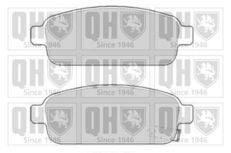 Комплект тормозных колодок, дисковый тормоз Quinton Hazell BP1764 (фото 1)