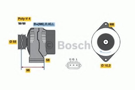Генератор - Bosch 0 986 045 801 (фото 1)