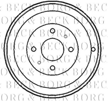 Гальмівні барабани - BORG & BECK BBR7148 (фото 1)