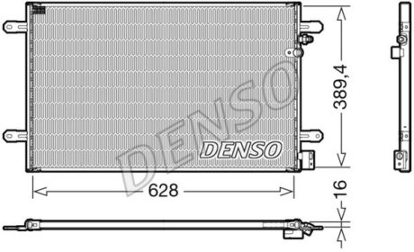 Радиатор кондиционера AUDI: A6 (4F2) 2.0 TDI_2.0 TFSI_2.4_2.4 quattro_2.7 TDI_2.7 TDI quattro_2.8 FS - Denso DCN02037