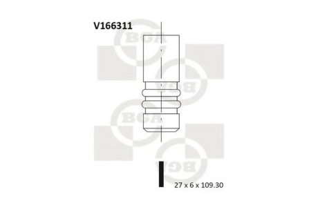 Клапан двигуна BGA V166311 (фото 1)