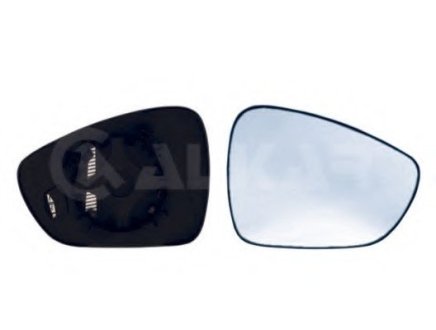 Зеркала держатель правый+стекло, выпуклое, синее стекло, обогрев. ALKAR 6432860 (фото 1)