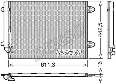 Радиатор кондиционера VW CC, Passat - Denso DCN32013