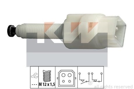 Выключатель фонаря сигнала торможения KW 510126 (фото 1)