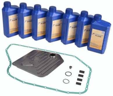 Сервисный набор АКПП - масляный фильтр, болты, прокладка, сливная пробка, масло ZF ZF parts 1058.298.047