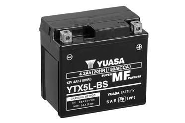 МОТО 12V 4Ah MF VRLA Battery AGM (сухозаряжений) YUASA YTX5L-BS (фото 1)