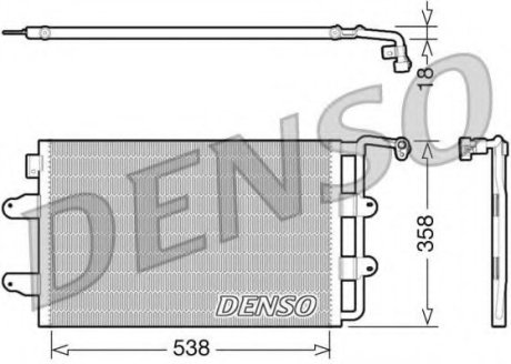 Радиатор кондиционера в сборе Denso DCN32026 (фото 1)