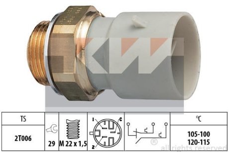 Термовыключатель, вентилятор радиатора KW 550649 (фото 1)
