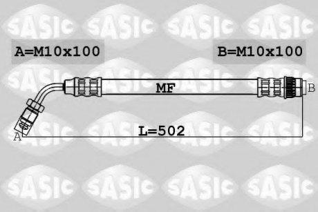 Тормозной шланг - Sasic 6604017