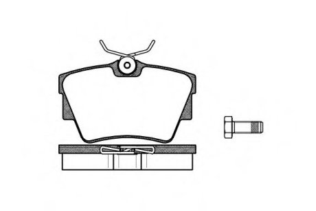 Комплект тормозных колодок, дисковый тормоз WOKING P4913.30 (фото 1)