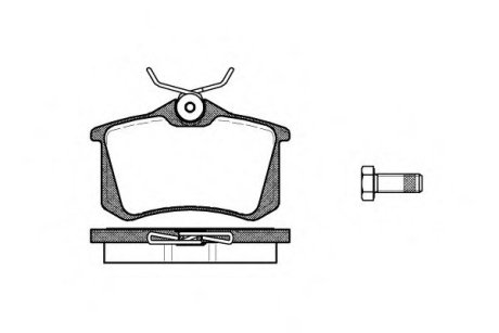 Комплект тормозных колодок, дисковый тормоз WOKING P3633.10 (фото 1)