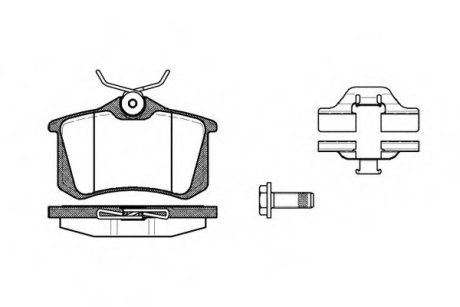 Комплект тормозных колодок, дисковый тормоз WOKING P3633.03