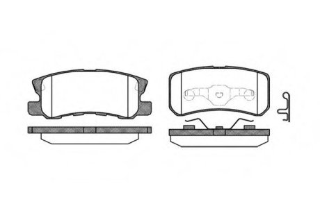 Комплект тормозных колодок, дисковый тормоз WOKING P9033.02 (фото 1)